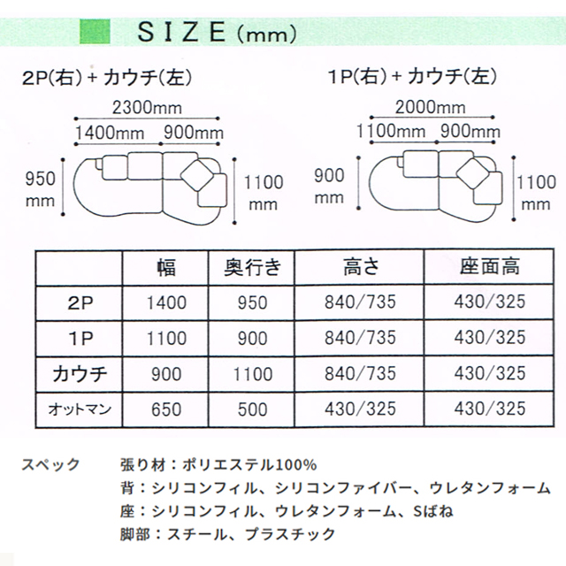 モコア　サイズ